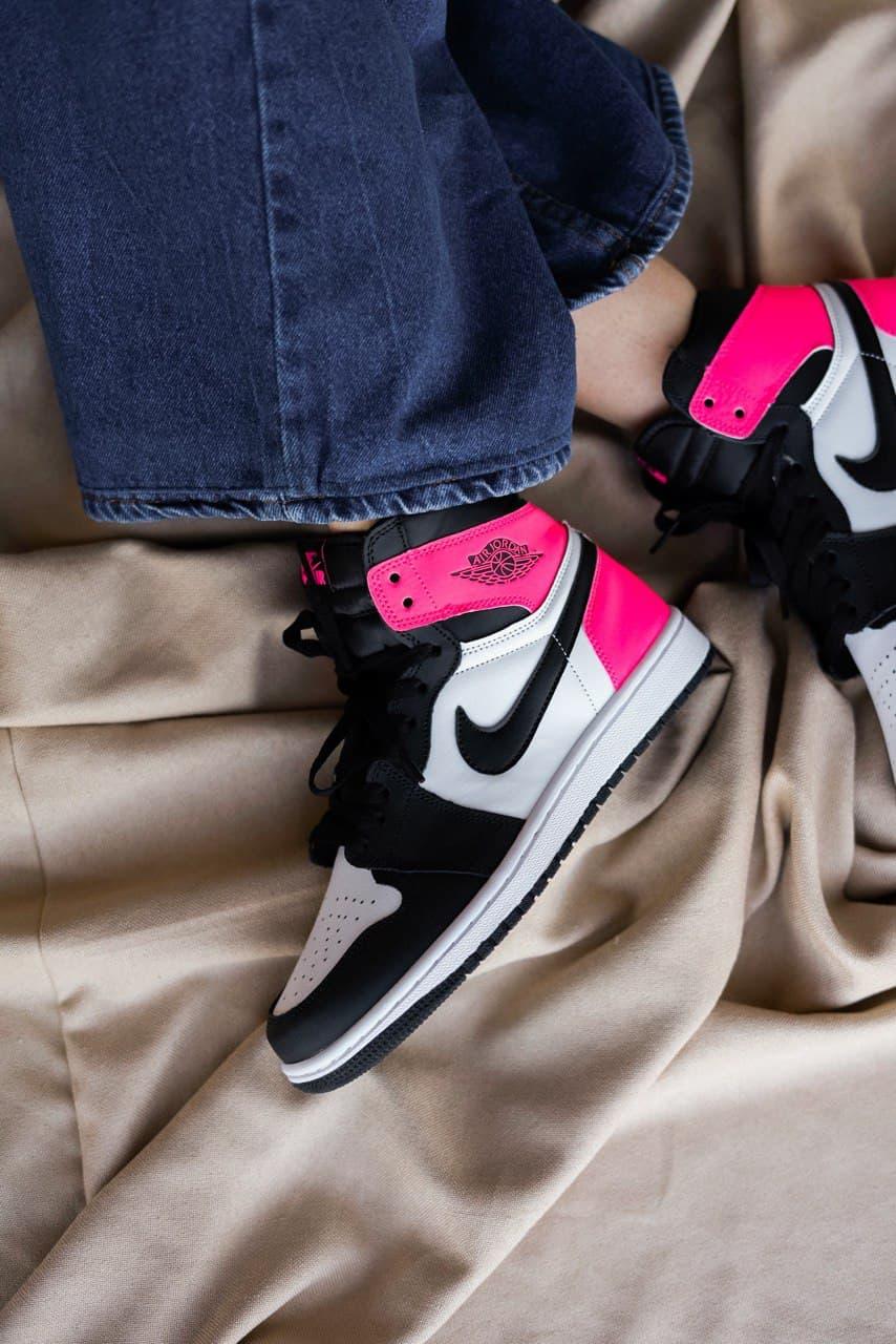 Nike Air Jordan 1 Retro High White Black Pink 2