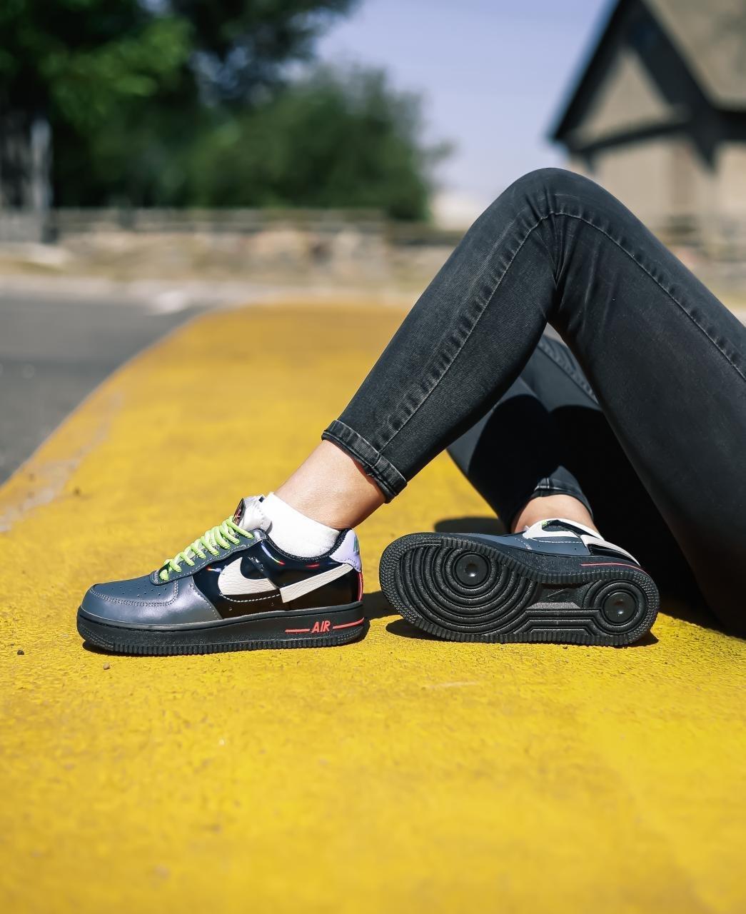 Nike Air Force 1 Vandalized Iridescent Black Green