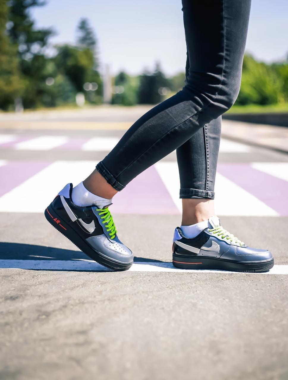 Nike Air Force 1 Vandalized Iridescent Black Green