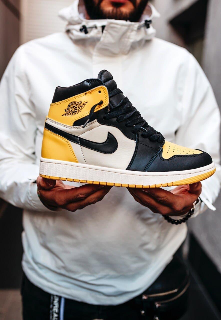 Nike Air Jordan 1 Retro Mid Black Yellow White