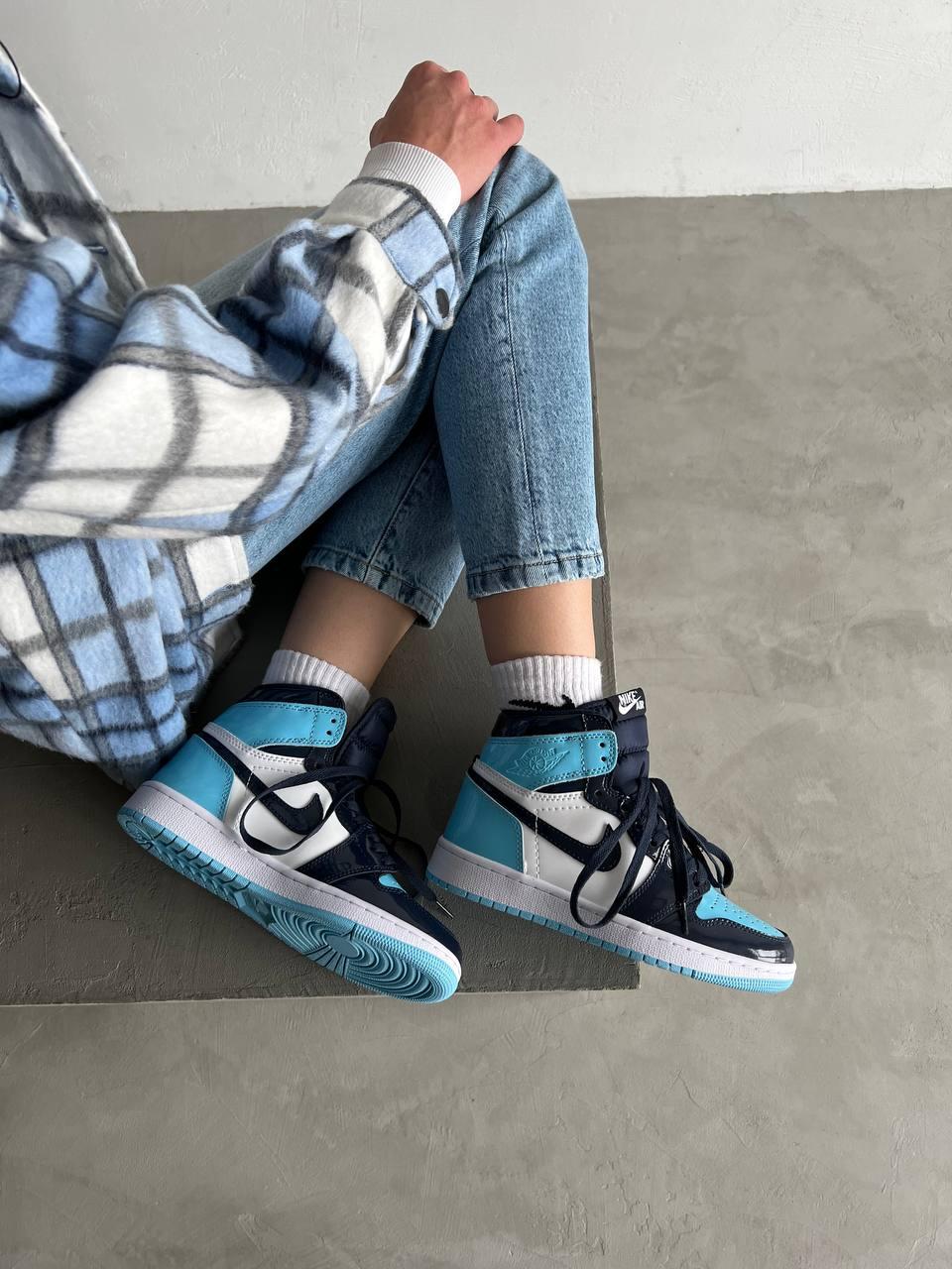 Nike Air Jordan 1 Retro High Patent Blue 2
