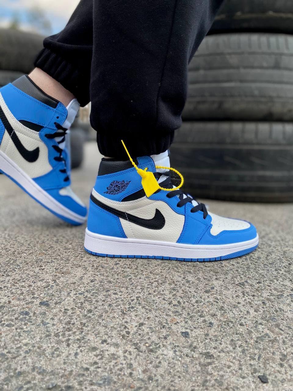 Nike Air Jordan 1 Retro High Blue White Black 2