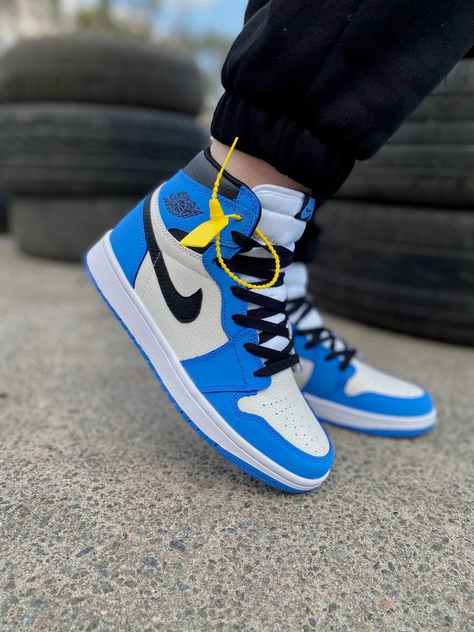 Nike Air Jordan 1 Retro High Blue White Black 2