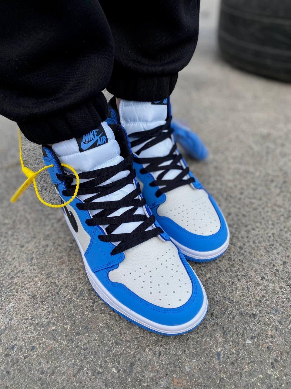 Nike Air Jordan 1 Retro High Blue White Black 2