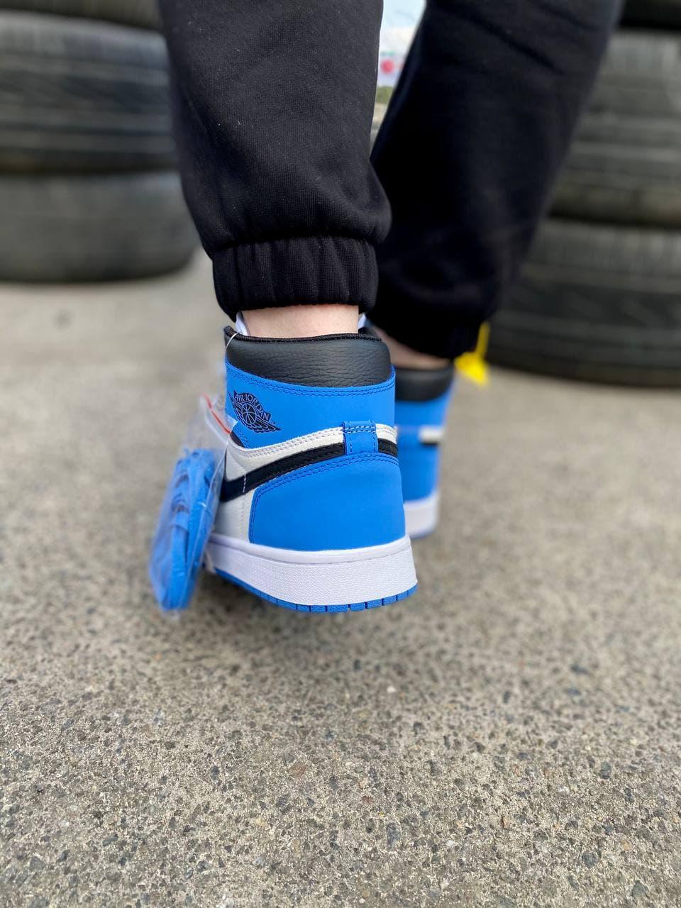 Nike Air Jordan 1 Retro High Blue White Black 2