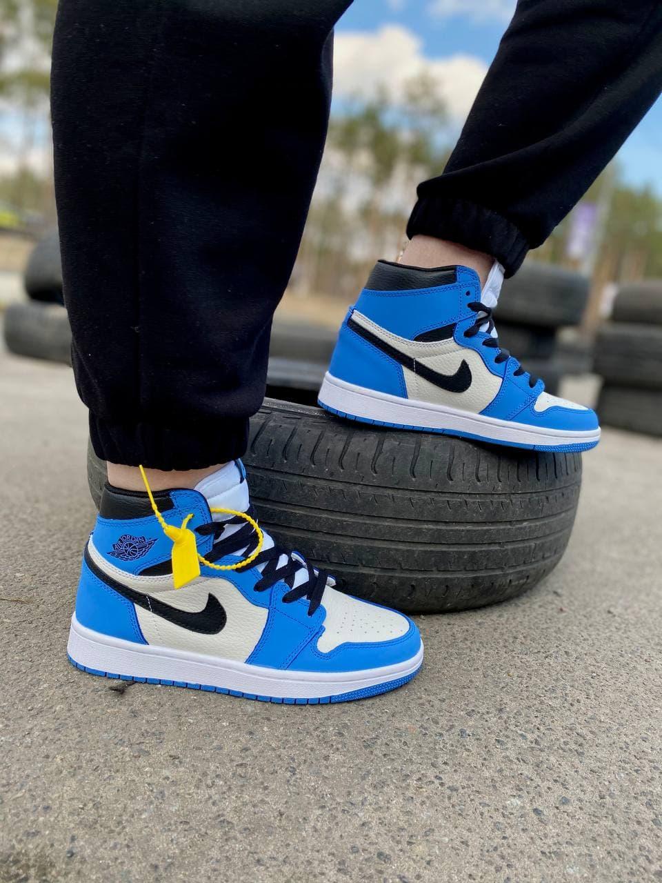 Nike Air Jordan 1 Retro High Blue White Black 2