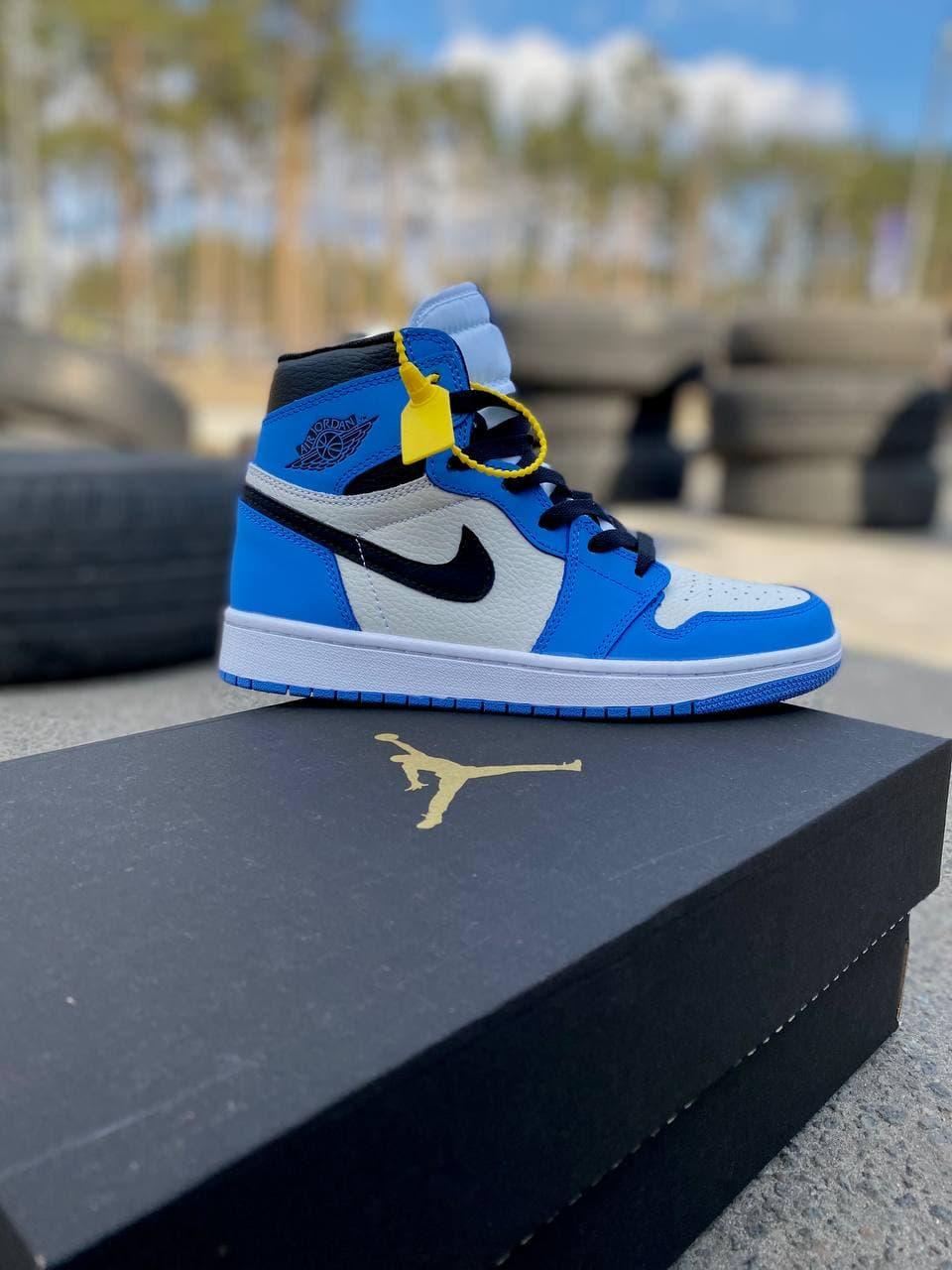 Nike Air Jordan 1 Retro High Blue White Black 2