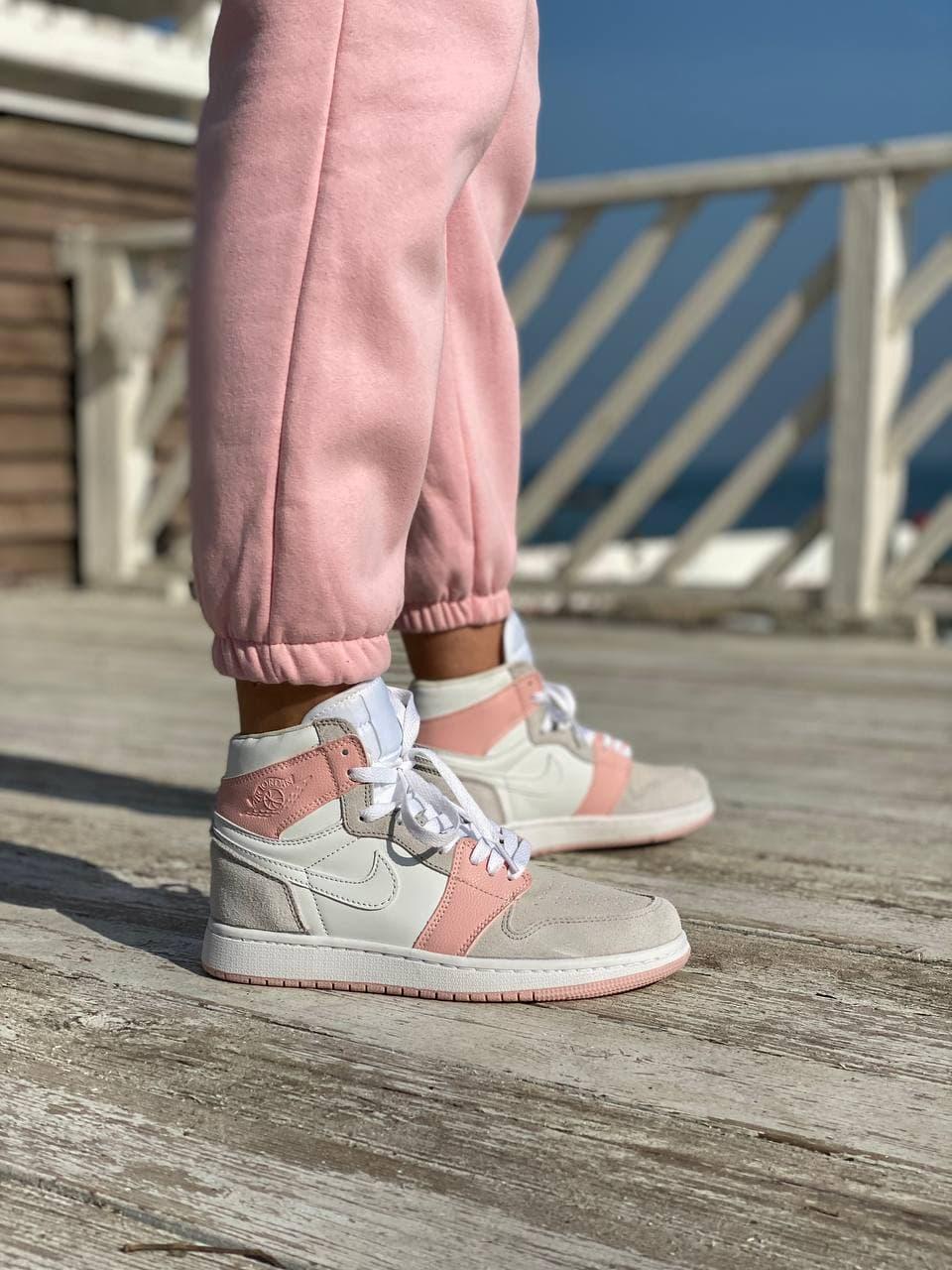 Nike Air Jordan 1 Retro High Pink Grey White 2