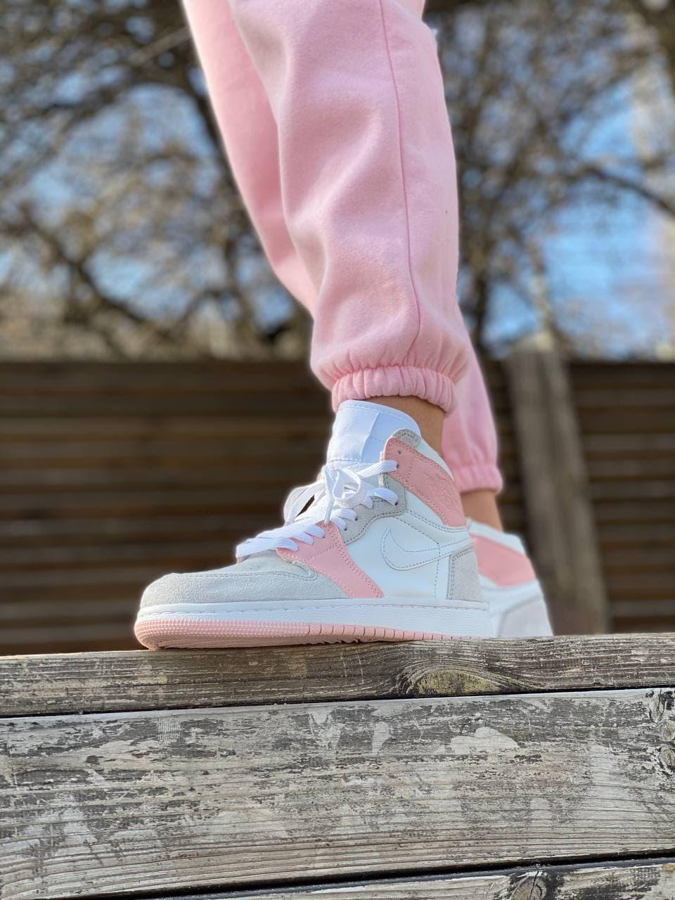 Nike Air Jordan 1 Retro High Pink Grey White 2