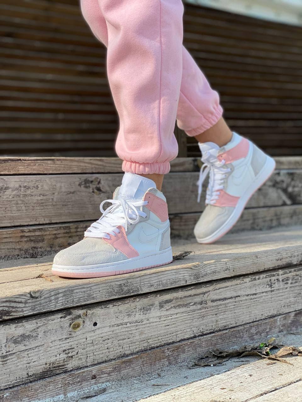 Nike Air Jordan 1 Retro High Pink Grey White 2