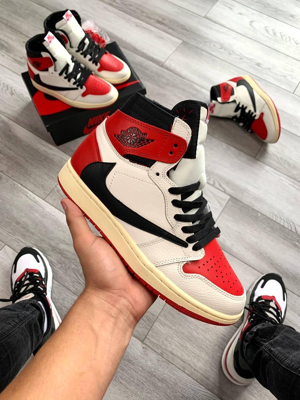 Nike Air Jordan Travis Scott + Cactus Jack White Red