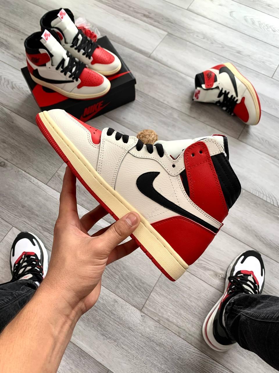 Nike Air Jordan Travis Scott + Cactus Jack White Red