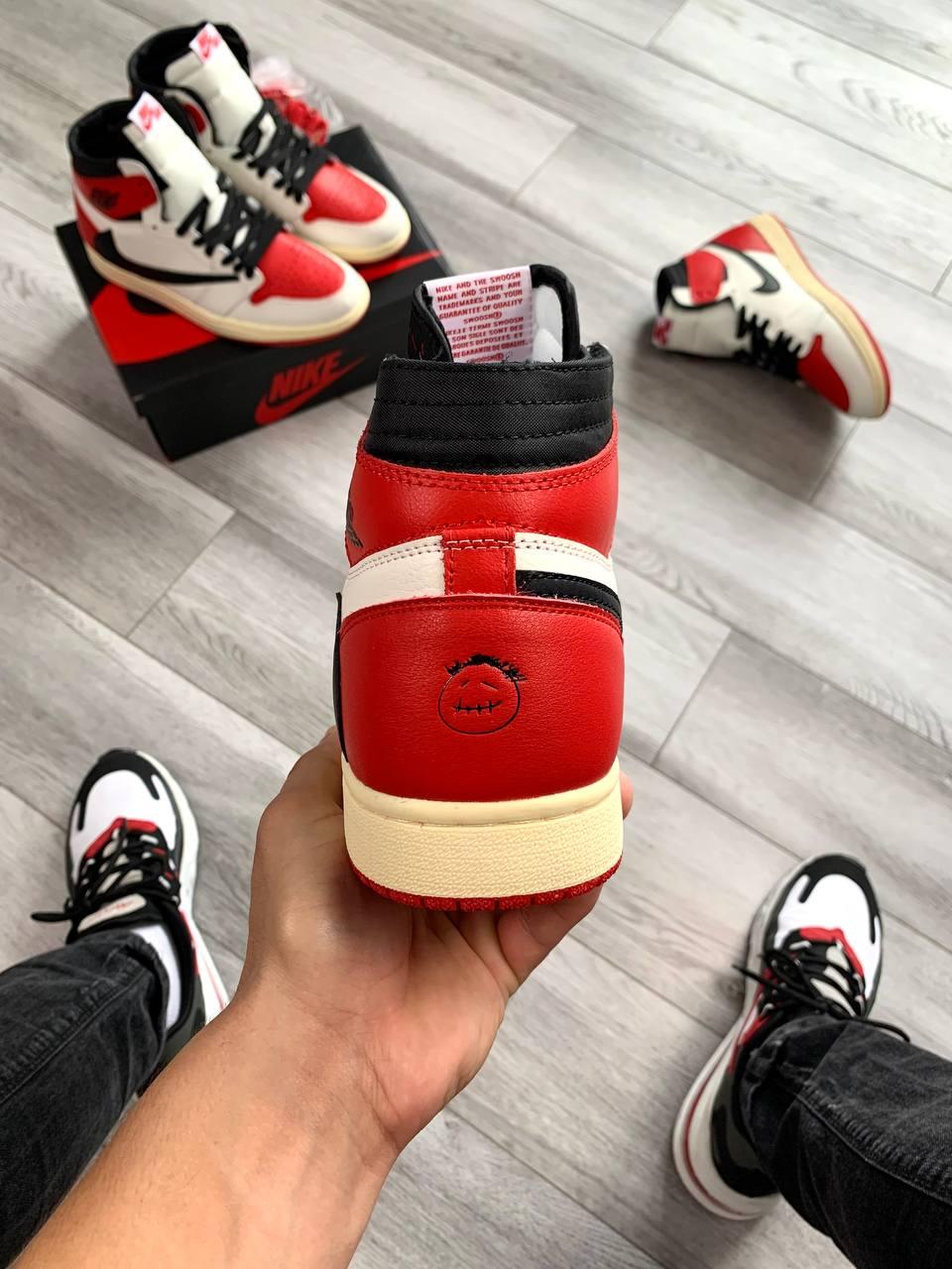 Nike Air Jordan Travis Scott + Cactus Jack White Red