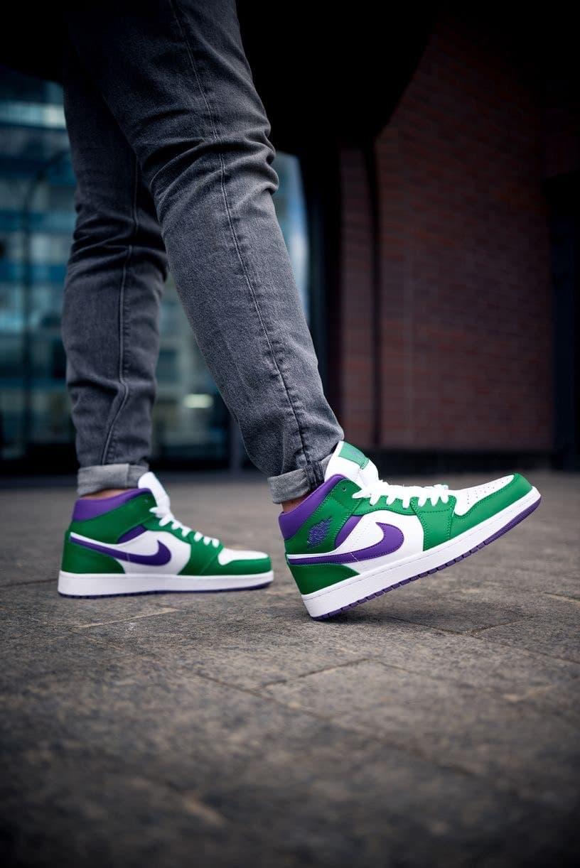AirJordan Retro1 Green Violet White