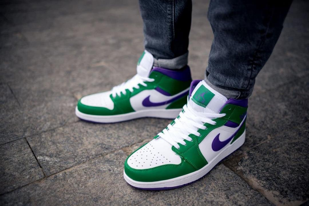 AirJordan Retro1 Green Violet White