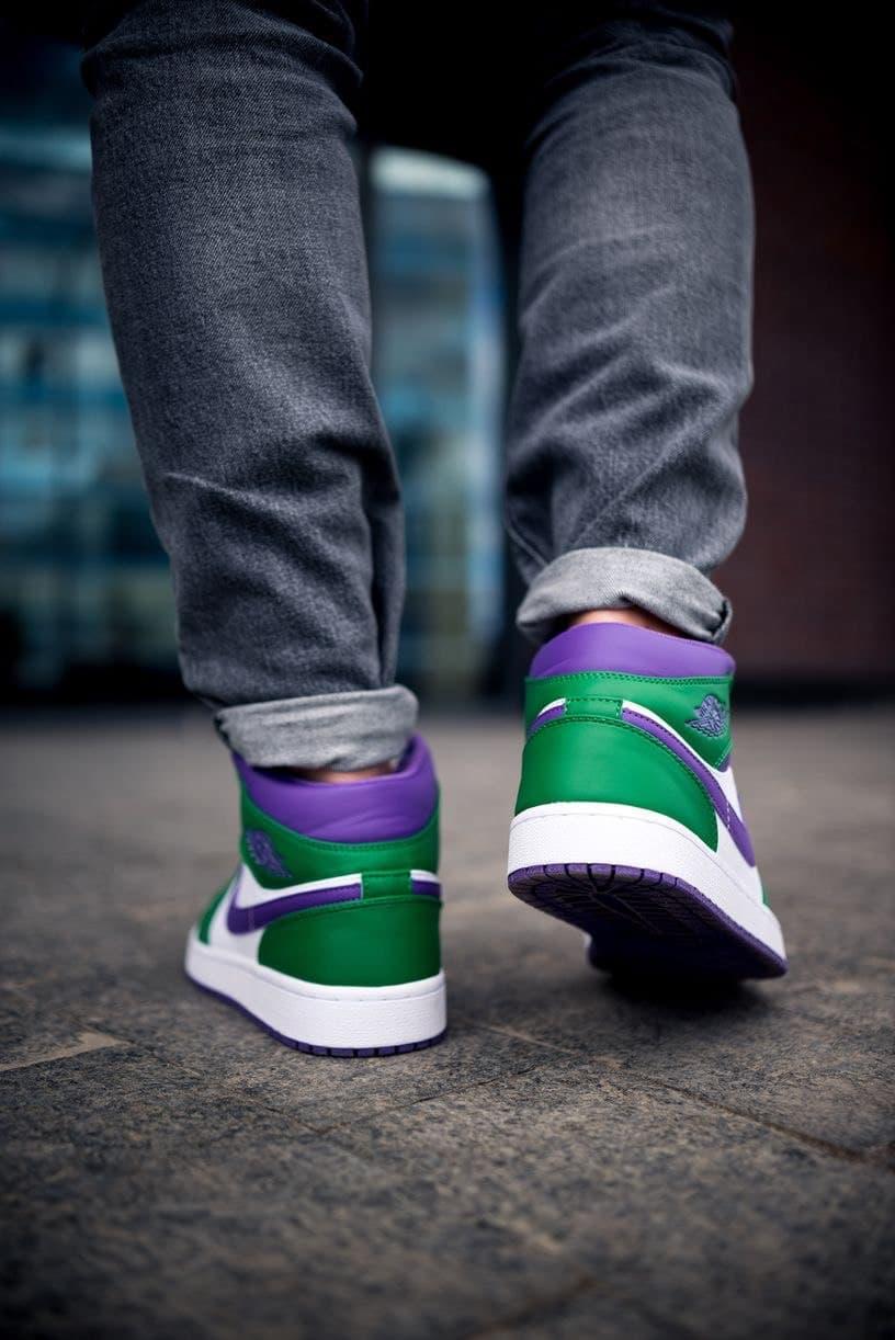 AirJordan Retro1 Green Violet White