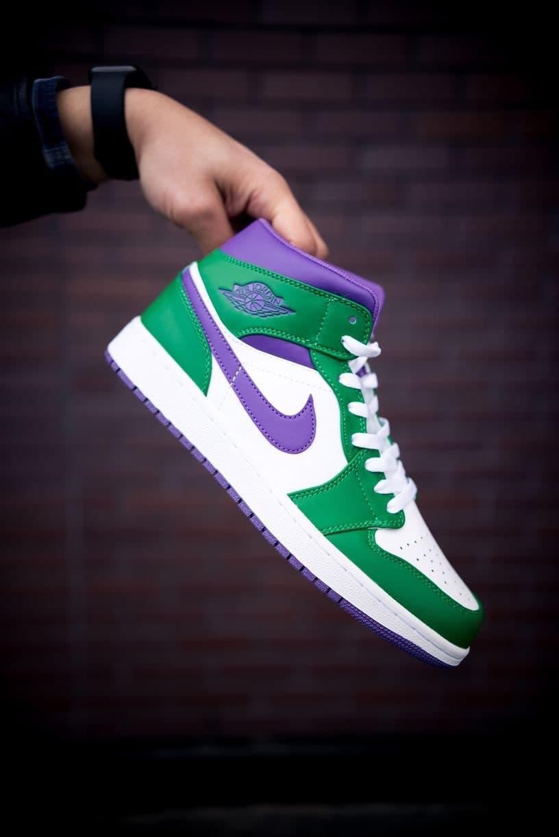AirJordan Retro1 Green Violet White