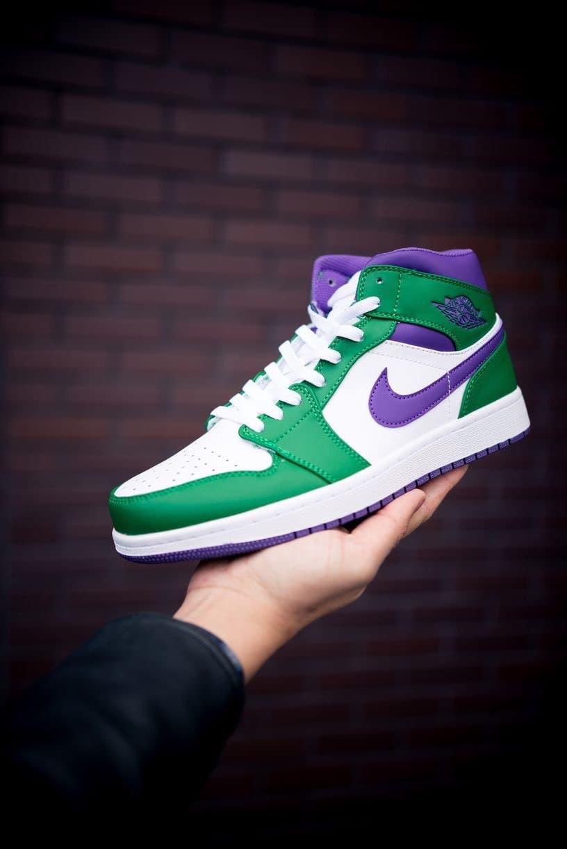 AirJordan Retro1 Green Violet White