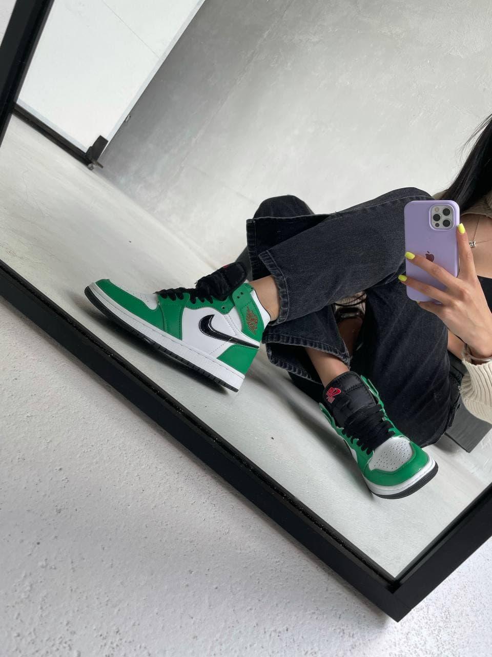Nike Air Jordan 1 Retro High Green White Black