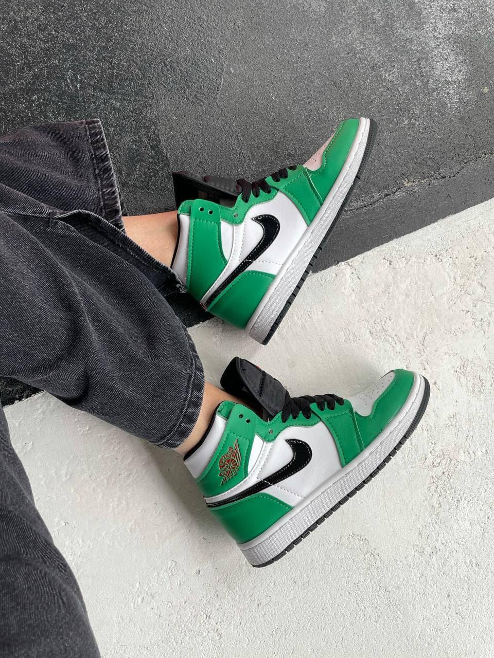 Nike Air Jordan 1 Retro High Green White Black