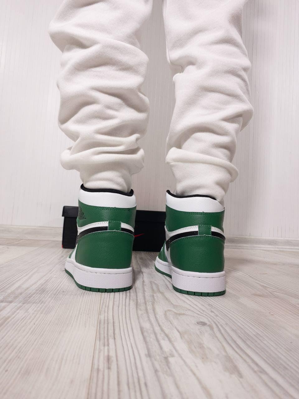 Nike Air Jordan 1 Retro Mid Green White Black