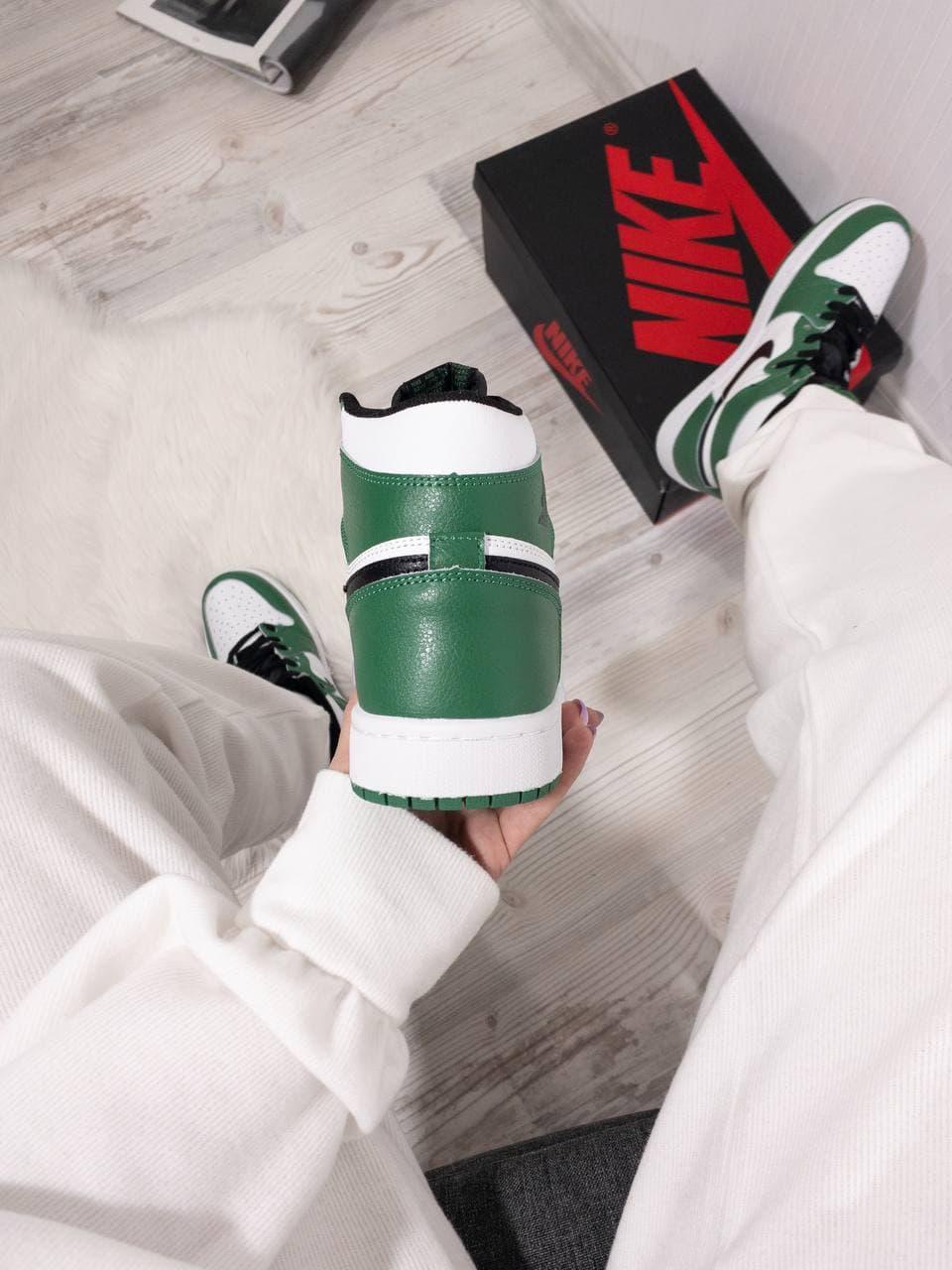 Nike Air Jordan 1 Retro Mid Green White Black