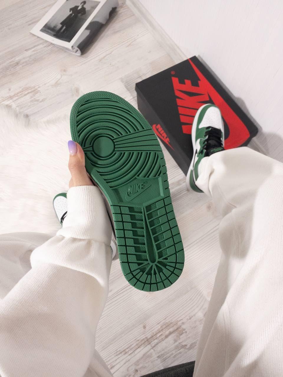 Nike Air Jordan 1 Retro Mid Green White Black