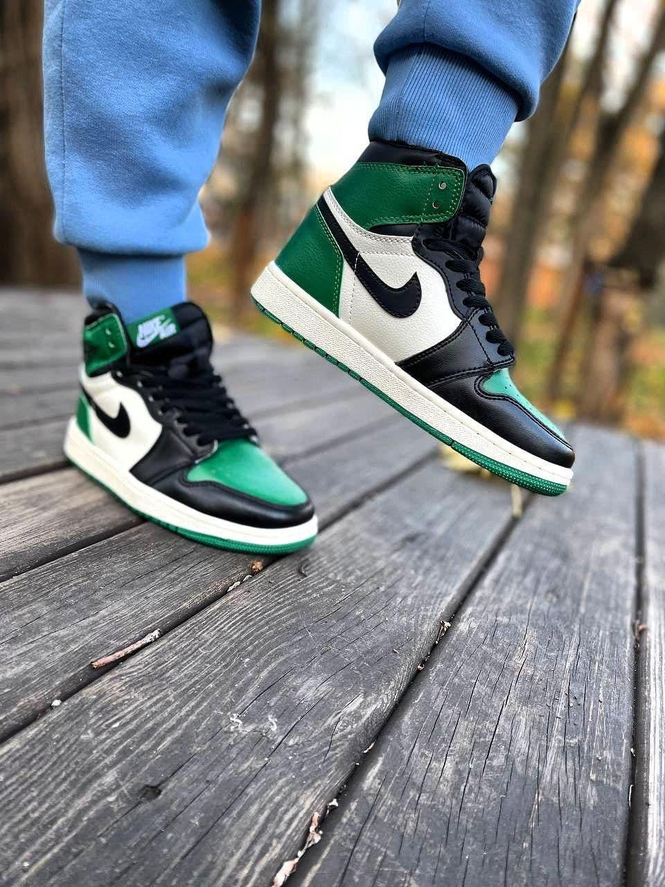 Nike Air Jordan 1 Retro High Black White Green