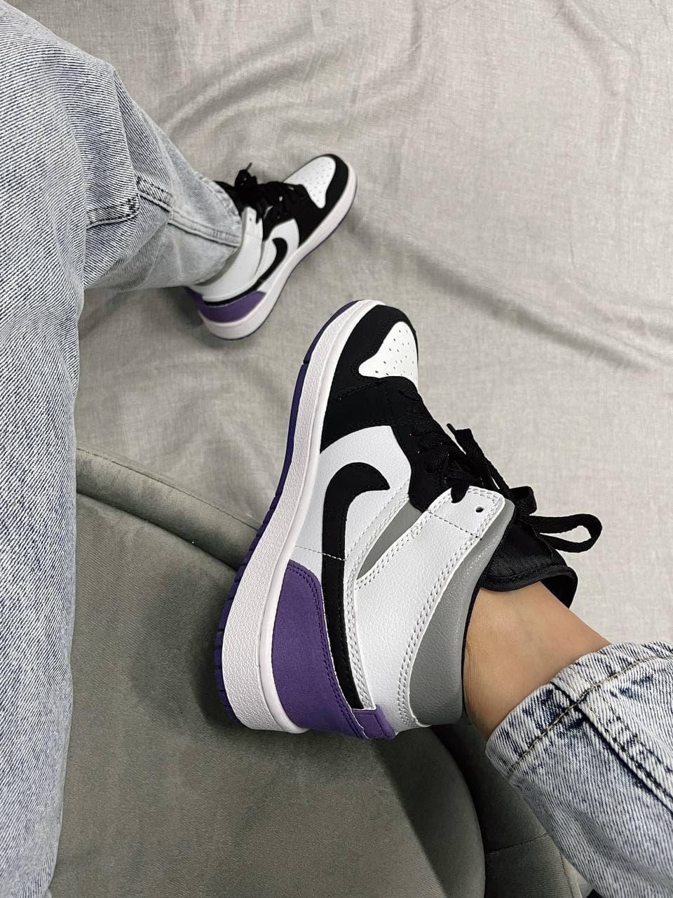 Nike Air Jordan 1 Retro Mid Black Violet White