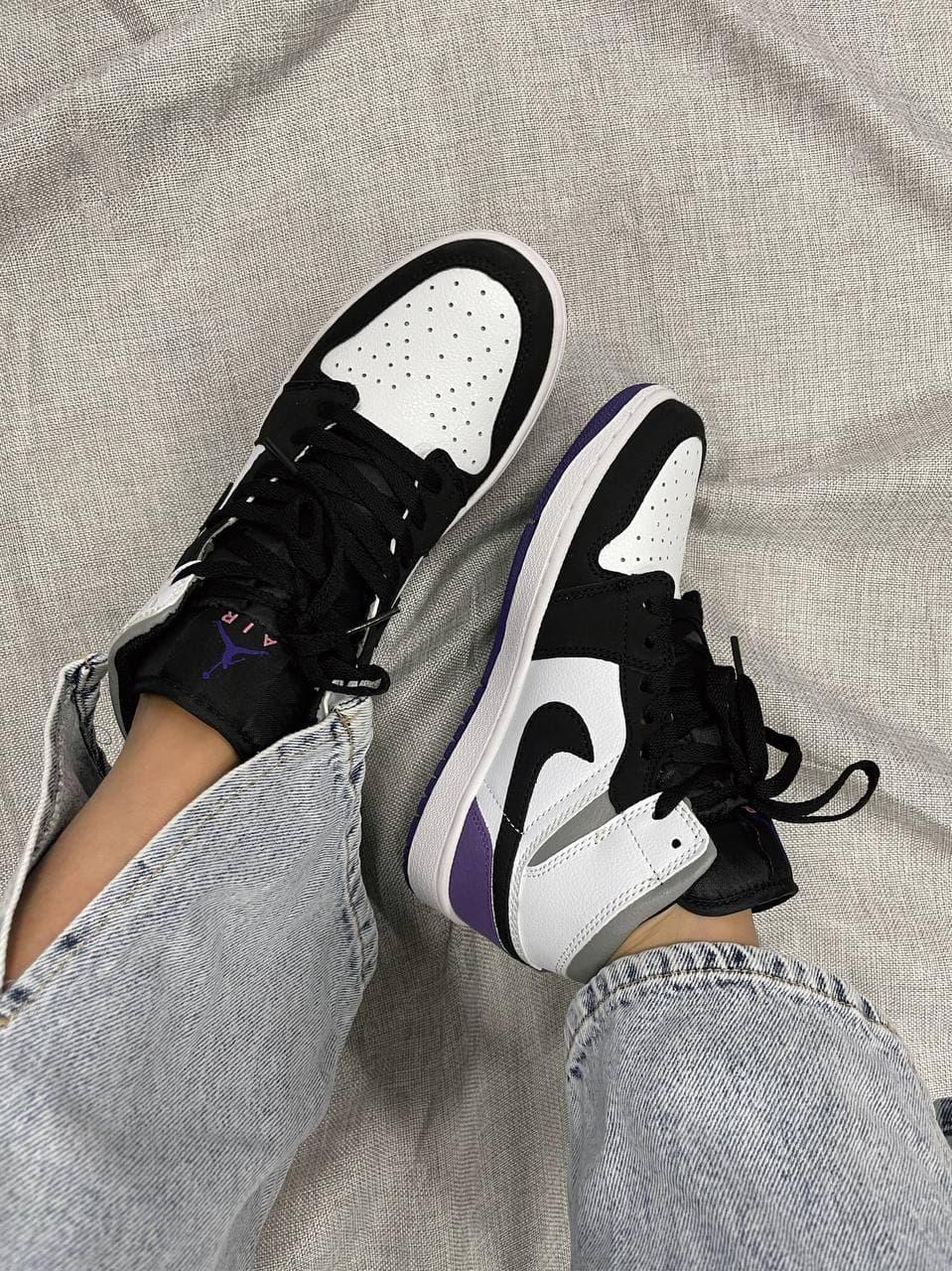 Nike Air Jordan 1 Retro Mid Black Violet White