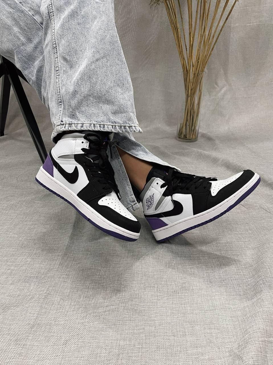 Nike Air Jordan 1 Retro Mid Black Violet White