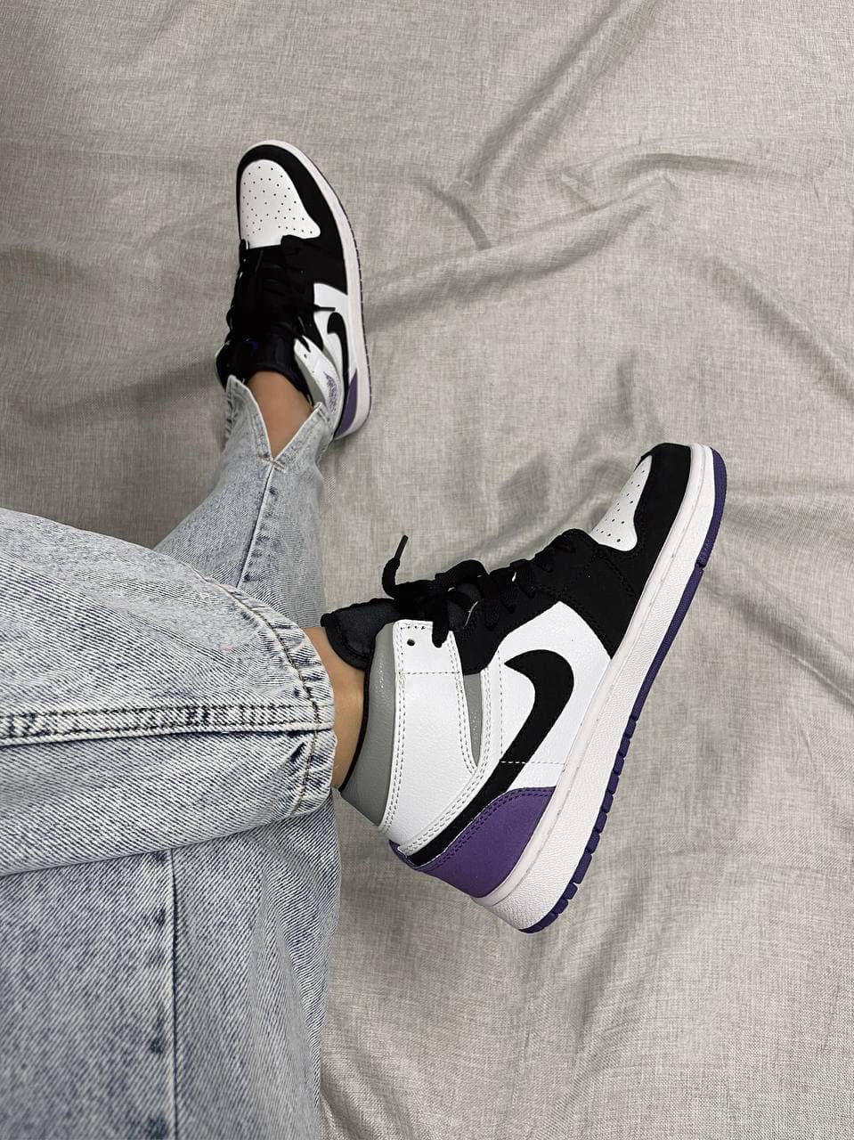 Nike Air Jordan 1 Retro Mid Black Violet White