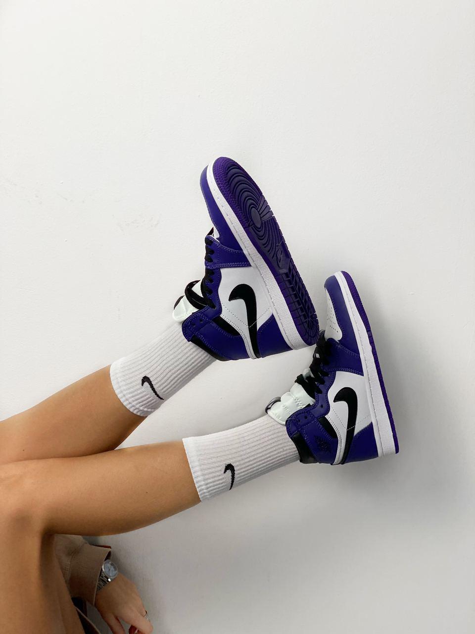 Nike Air Jordan 1 Retro High Violet White Black 1