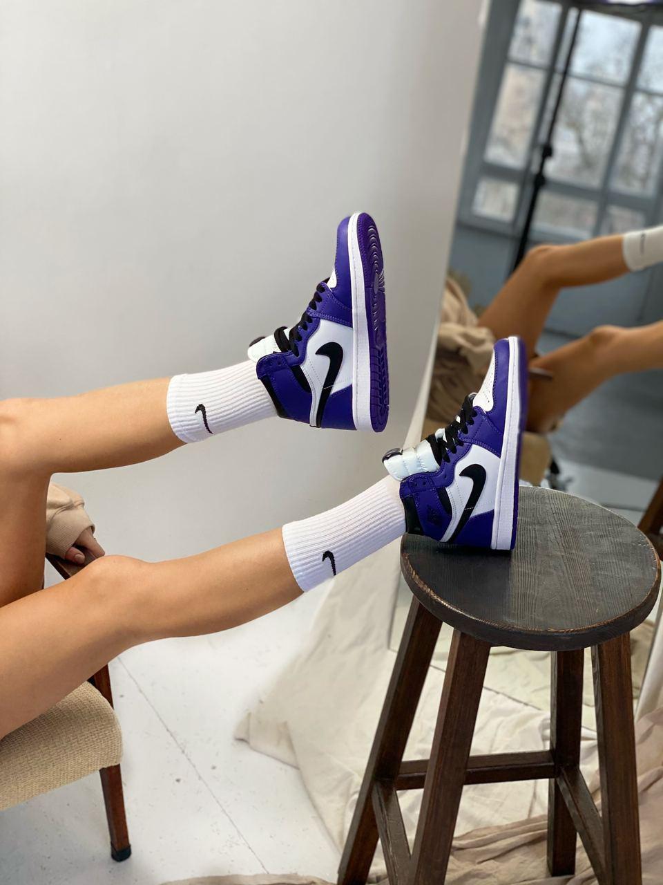 Nike Air Jordan 1 Retro High Violet White Black 1