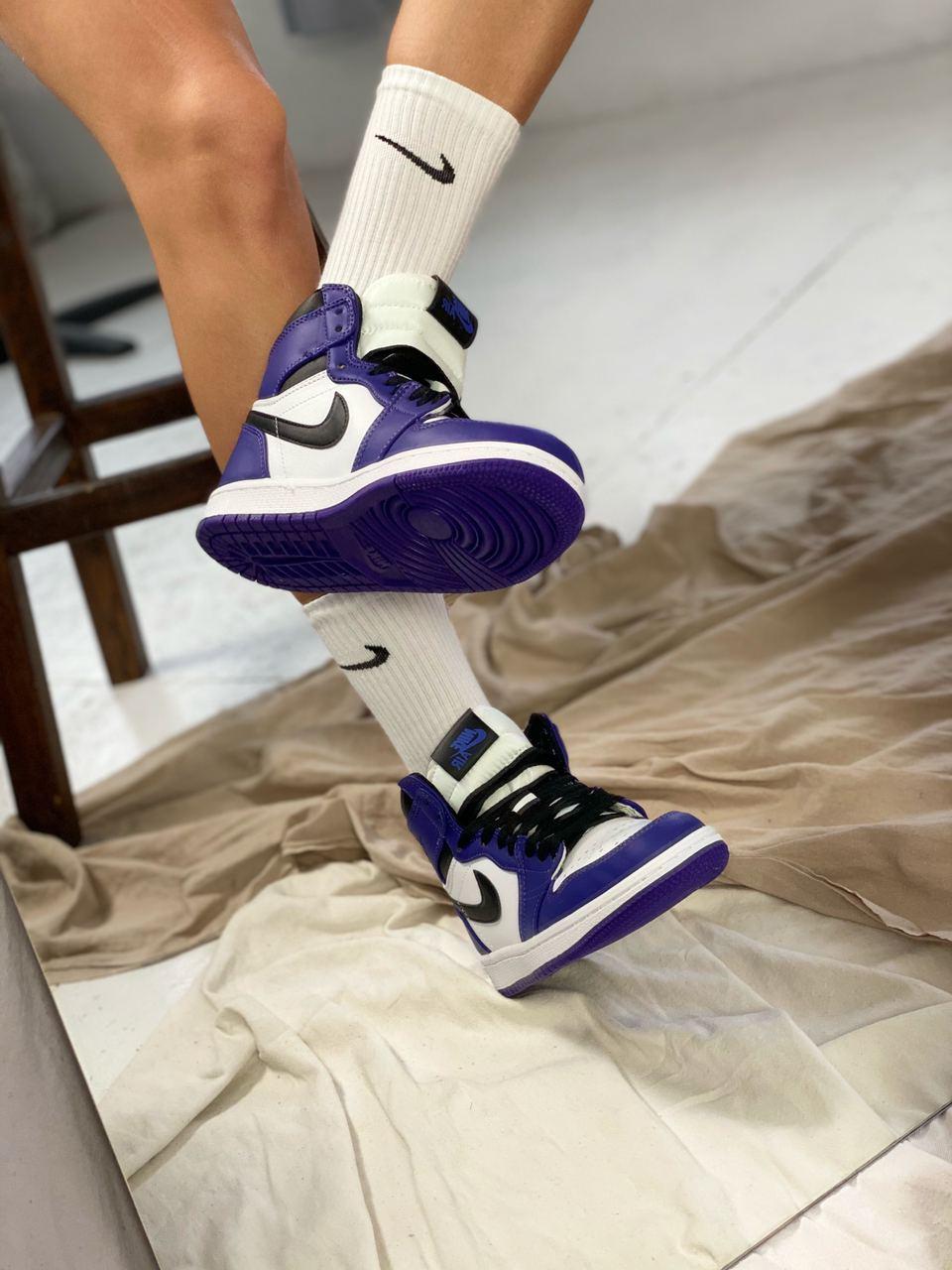 Nike Air Jordan 1 Retro High Violet White Black 1