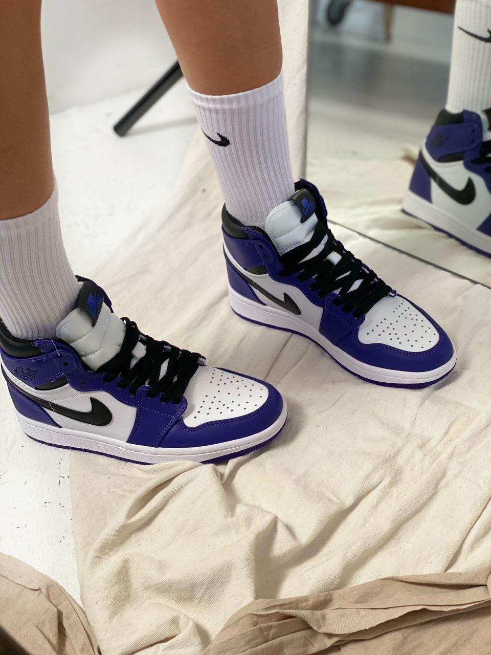 Nike Air Jordan 1 Retro High Violet White Black 1