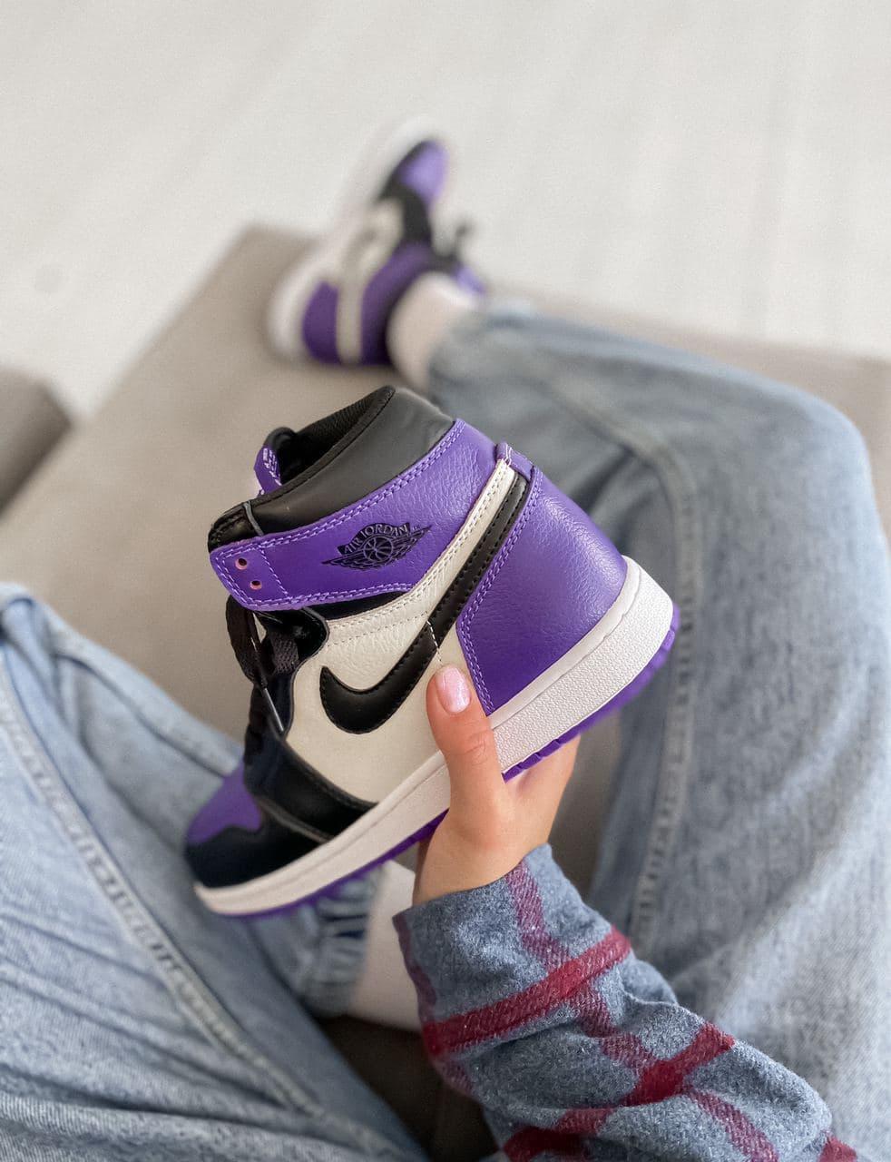 Nike Air Jordan 1 Retro Mid Violet White Black