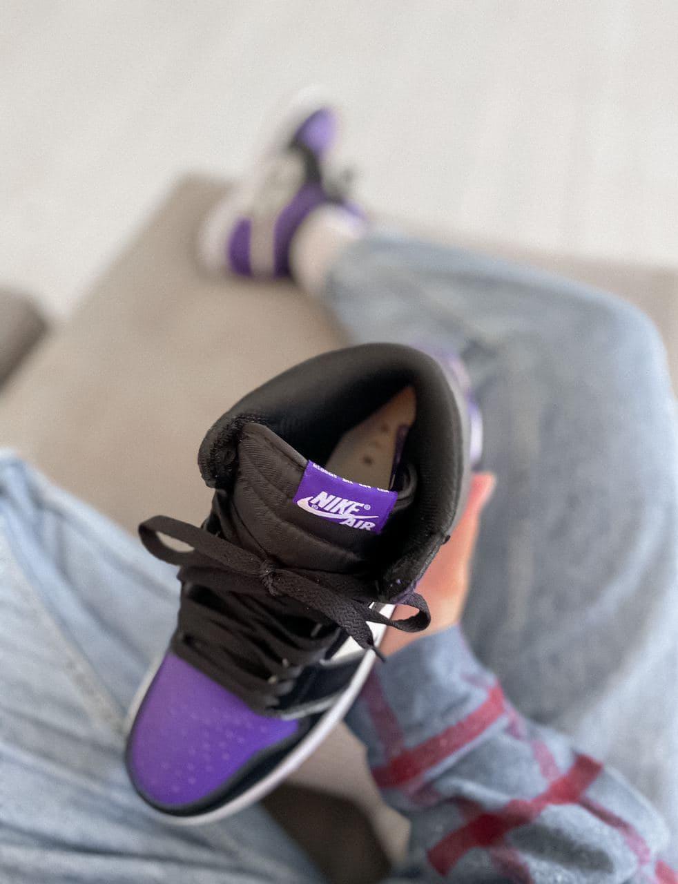 Nike Air Jordan 1 Retro Mid Violet White Black