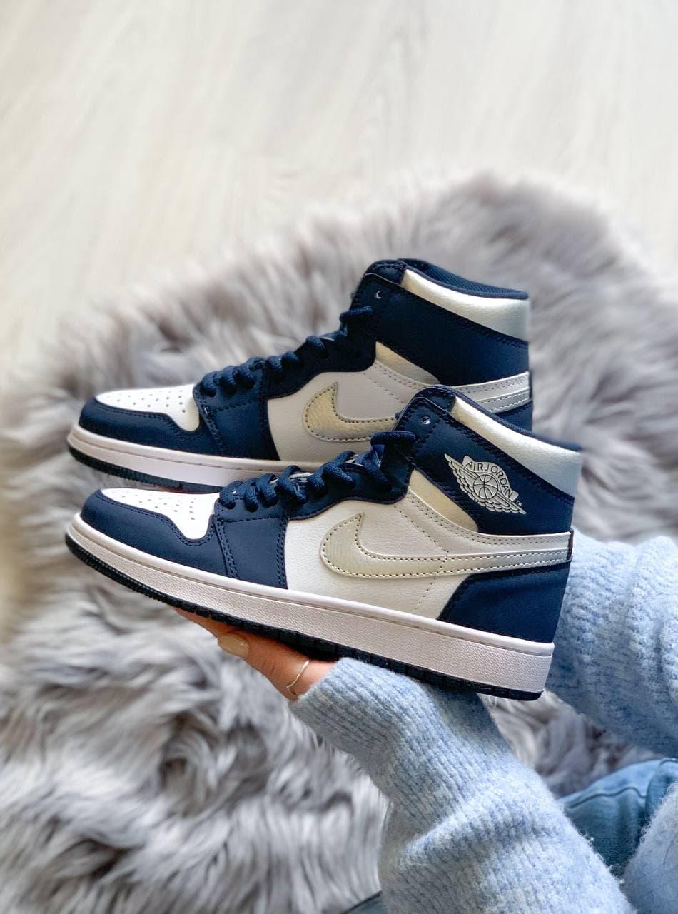 Nike Air Jordan 1 Retro Mid Navy Blue White