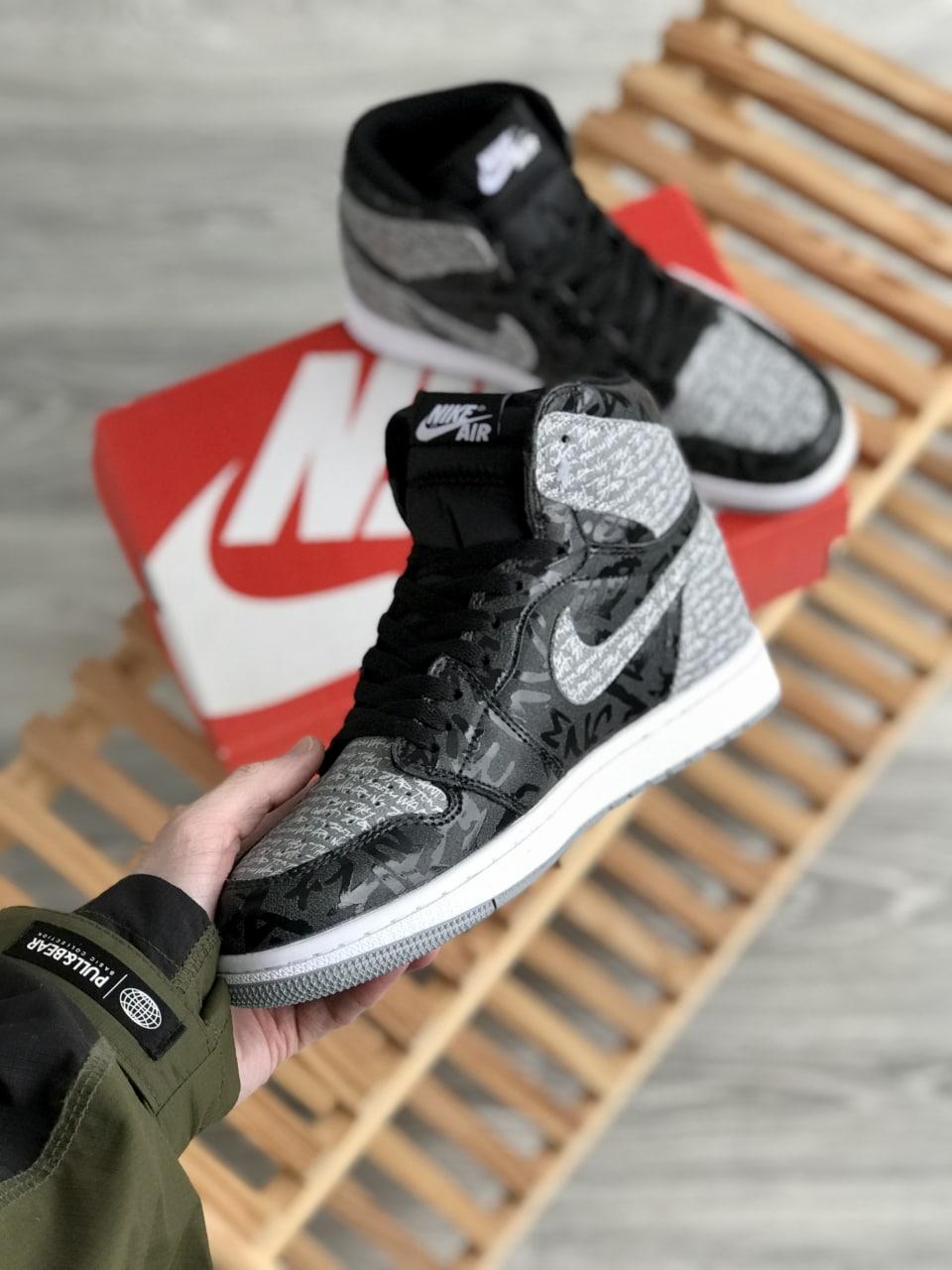 Nike Air Jordan 1 Retro High Black Grey v2