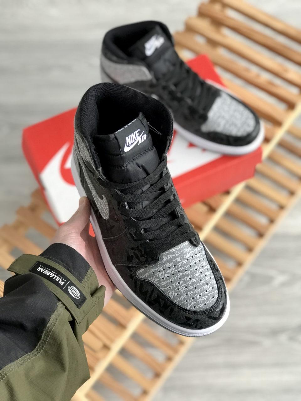 Nike Air Jordan 1 Retro High Black Grey v2