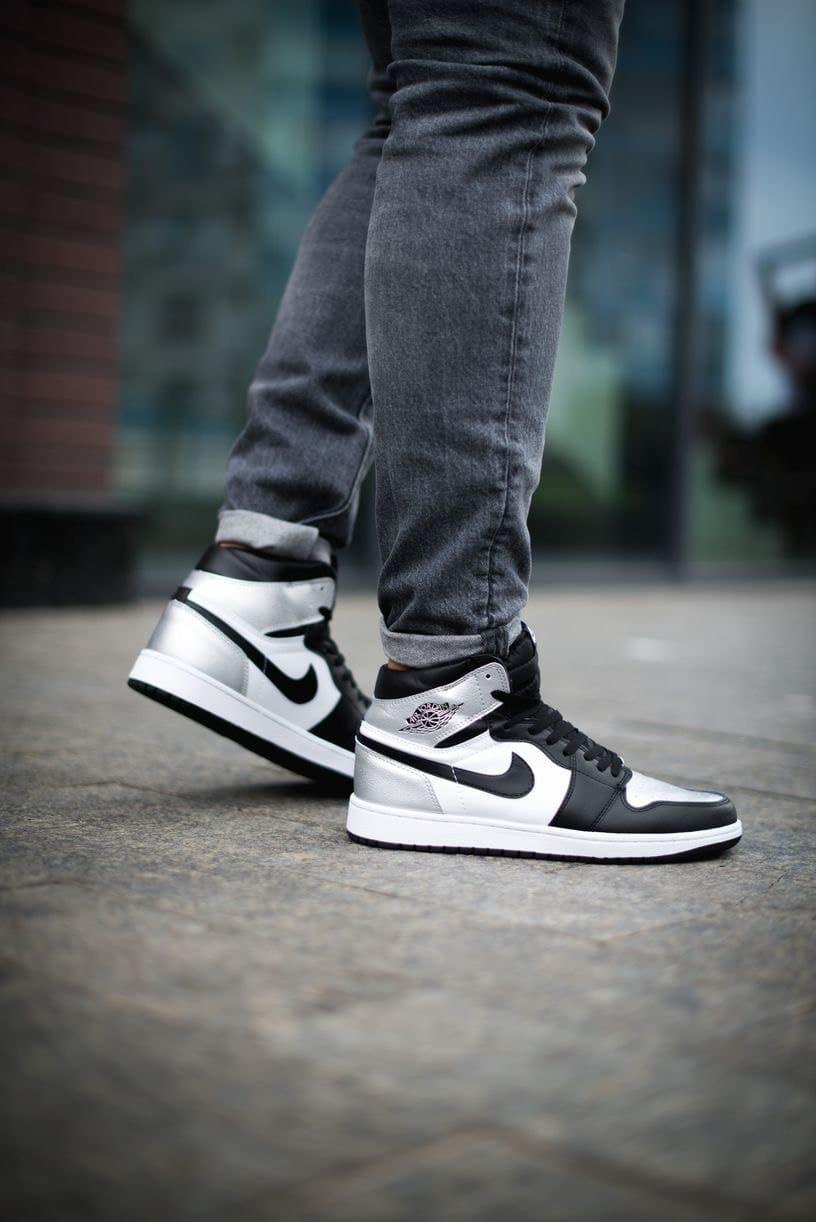 Nike Air Jordan 1 Retro High Black Silver White