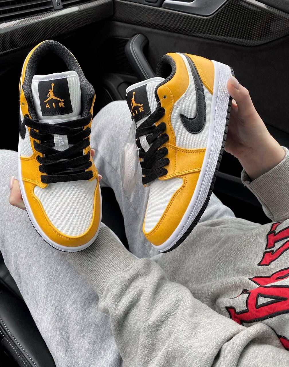 Nike Air Jordan Retro 1 Low Yellow White Black