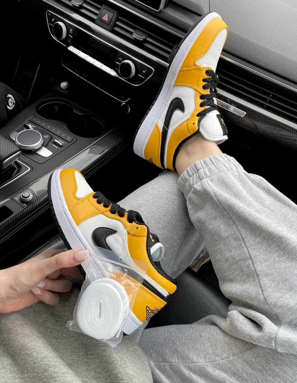 Nike Air Jordan Retro 1 Low Yellow White Black