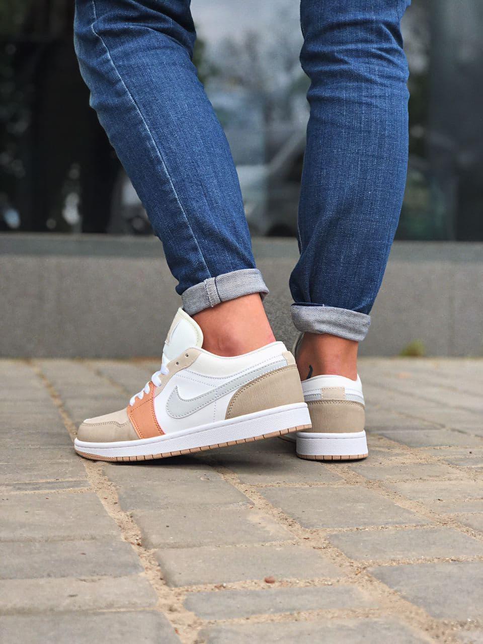 Nike Air Jordan Retro 1 Low Beige White