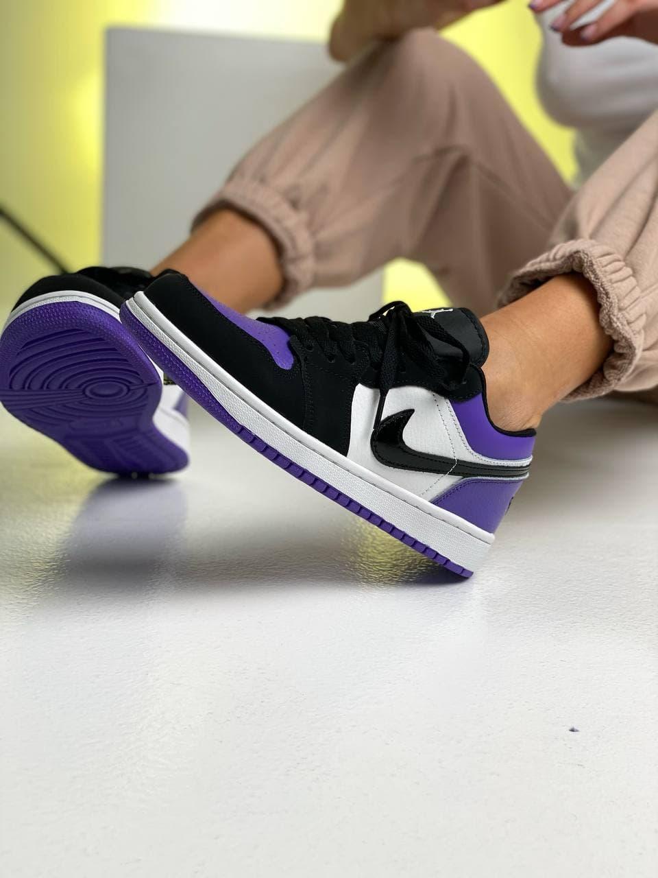 Nike Air Jordan Retro 1 Low Violet White Black