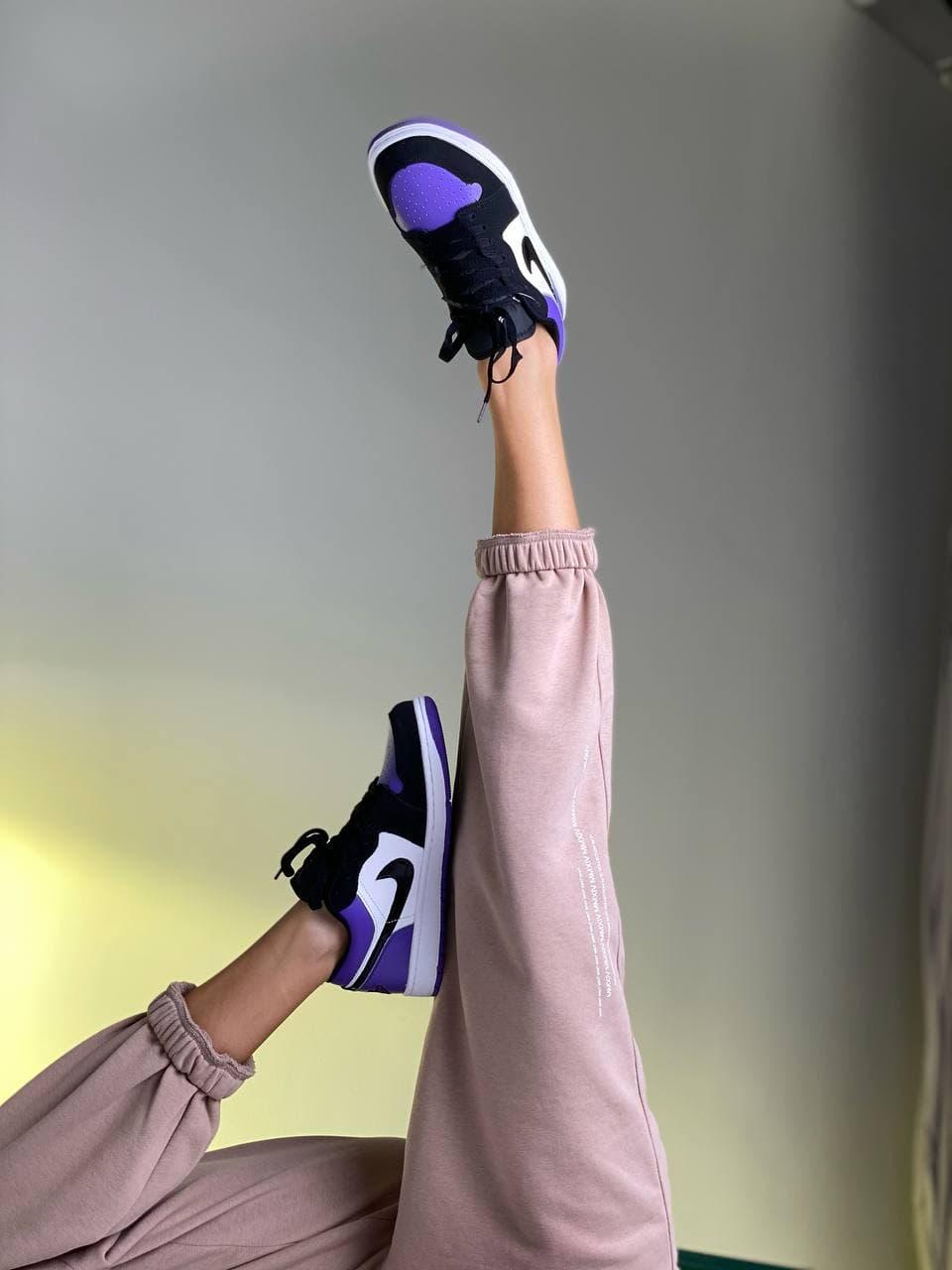 Nike Air Jordan Retro 1 Low Violet White Black