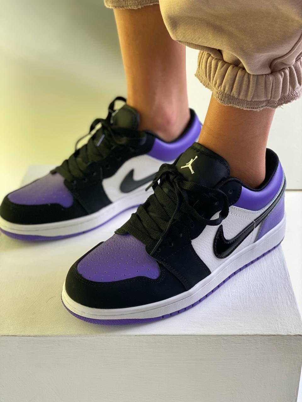 Nike Air Jordan Retro 1 Low Violet White Black