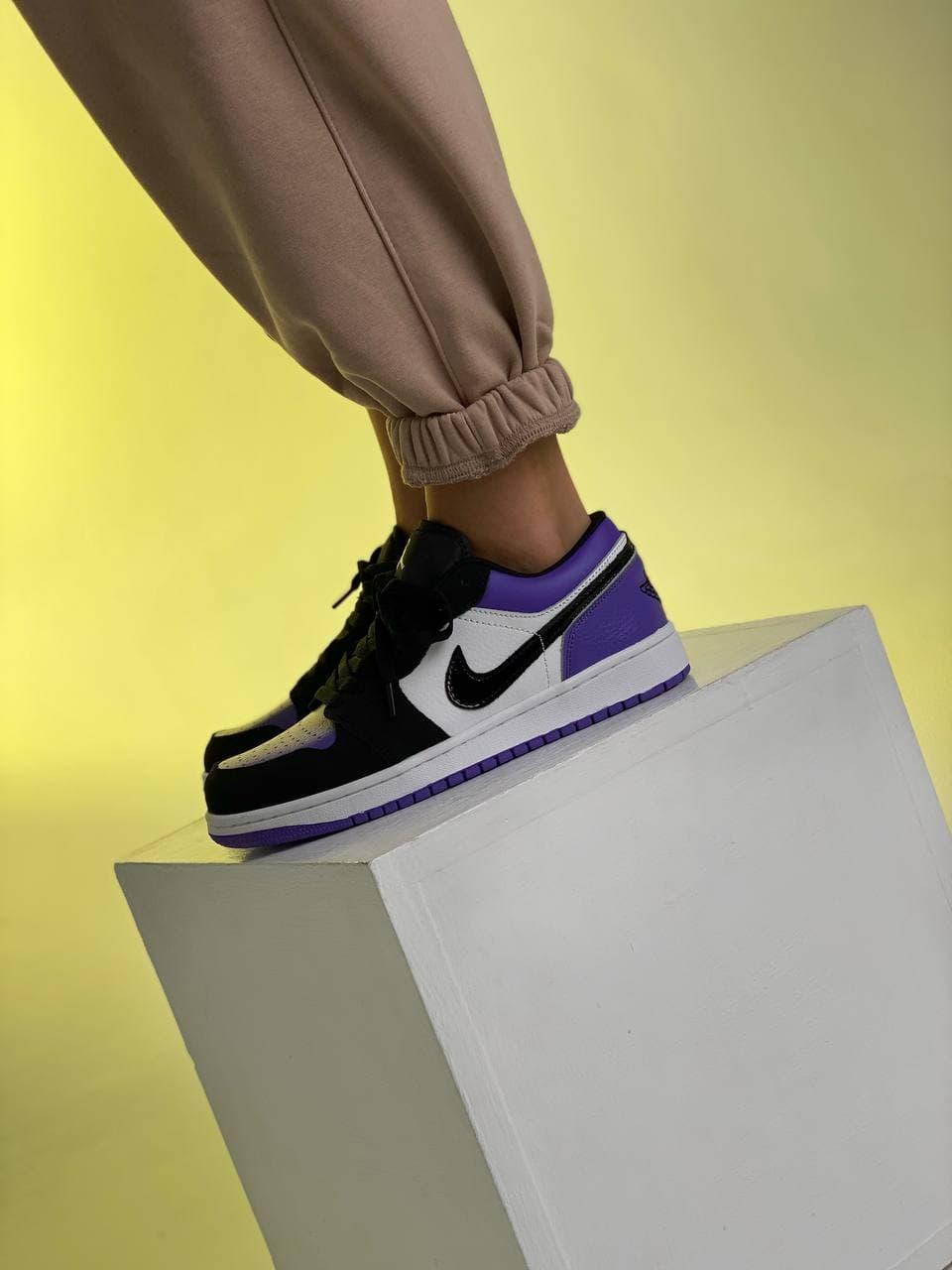 Nike Air Jordan Retro 1 Low Violet White Black