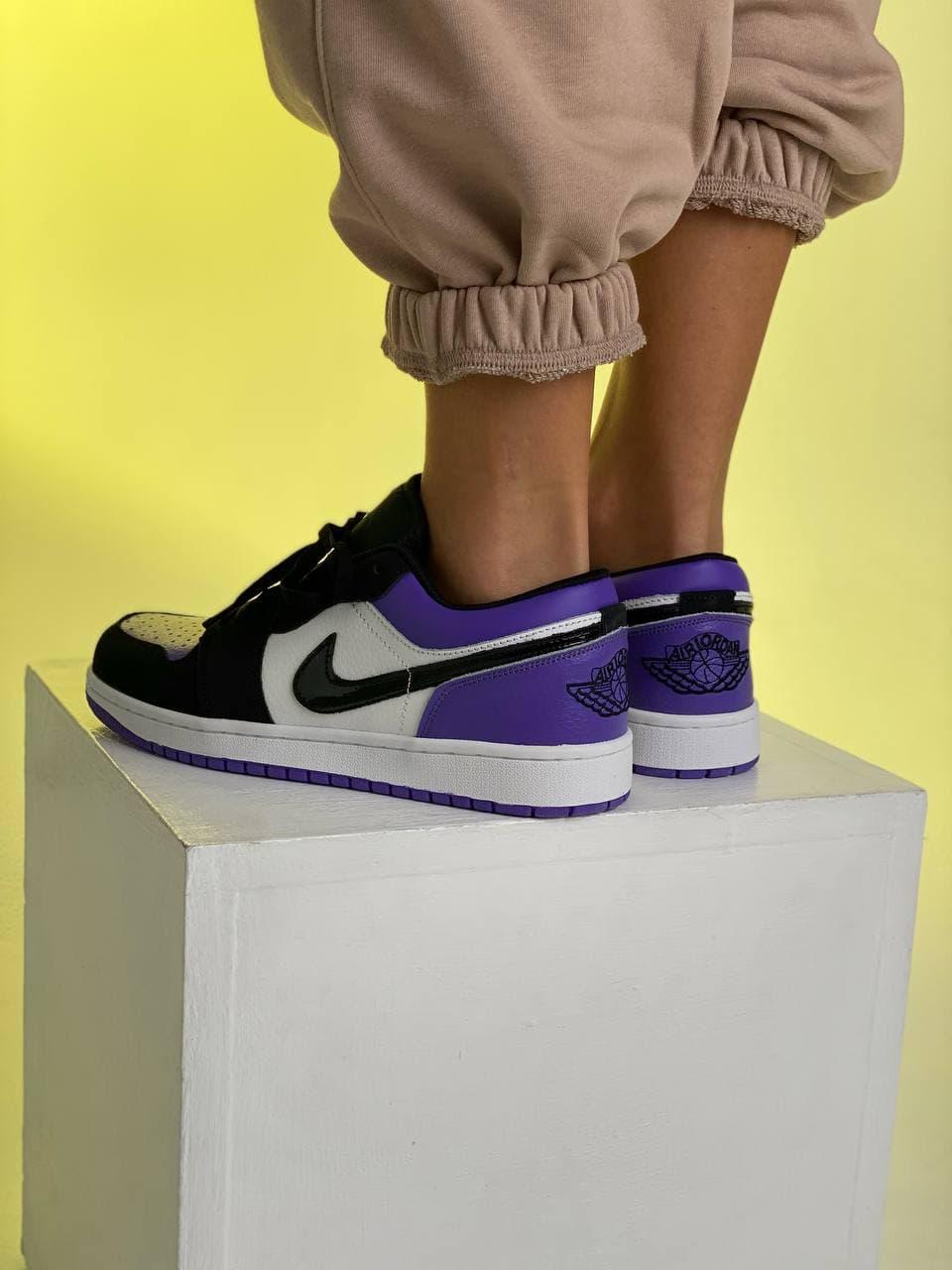 Nike Air Jordan Retro 1 Low Violet White Black